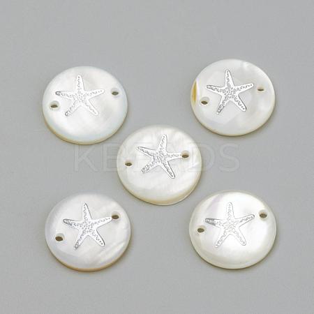 Freshwater Shell Links connectors SHEL-Q009-001P-1
