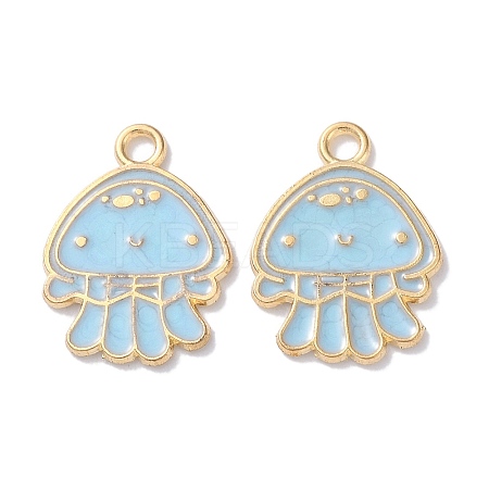 Alloy Enamel Pendants ENAM-O001-08D-G-1