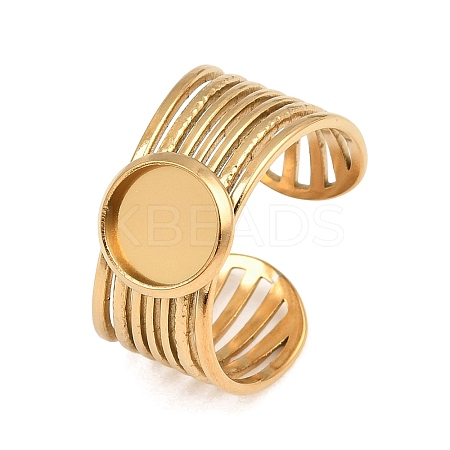 304 Stainless Steel Cuff Ring Components SA-CBA82C8-03A-G-1