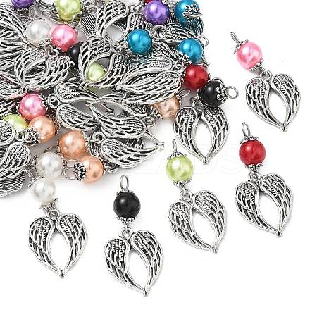 32Pcs 8 Colors Tibetan Style Alloy Pendants FIND-PH0008-69-1