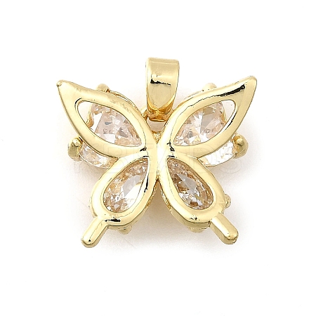 Brass Micro Pave Cubic Zirconia Charms KK-N254-226G-01-1