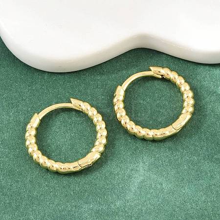 Brass Huggie Hoop Earrings KK-CBA8324-18C-G-1