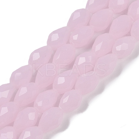 Electroplate Imitation Jade Glass Beads Strands EGLA-N013-J4mm-D01-1