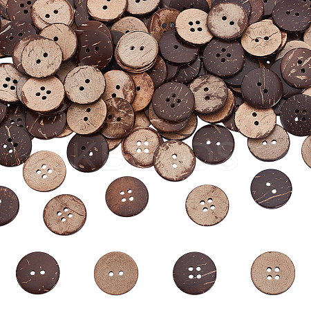 160Pcs 2 Styles Coconut Buttons BUTT-HY0001-22A-1