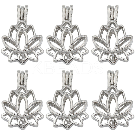 10Pcs Alloy Diffuser Locket Pendants FIND-SC0008-35-1