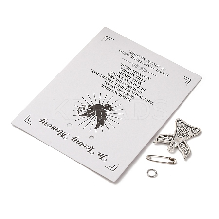 DIY Funeral Memorial Charm Keepsakes Brooch Making Kit DIY-FH0006-35A-1
