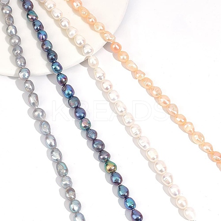 4 Strands 4 Styles Natural Cultured Freshwater Pearl Beads Strands PEAR-NB0002-38-1