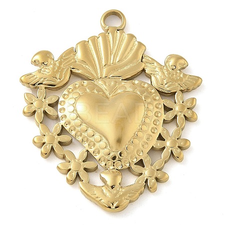 Ion Plating(IP) 304 Stainless Steel Pendants STAS-B075-18G-02-1