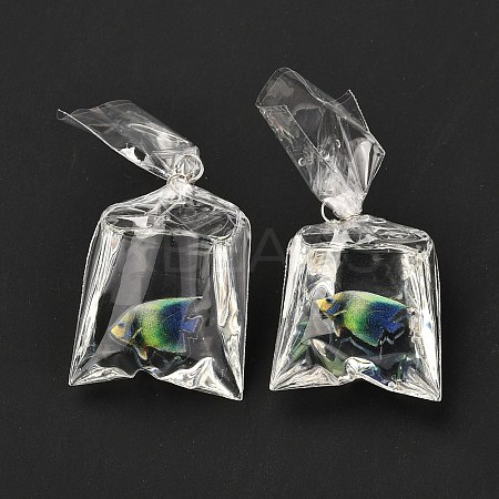 Resin Pendants with Iron Jump Ring LS-RESI-A015-03B-1