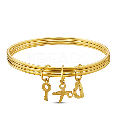 SHEGRACE Brass Charm Bangles JB627A-1