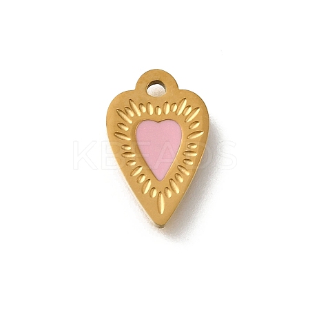 304 Stainless Steel Enamel Charms STAS-V006-04G-02-1