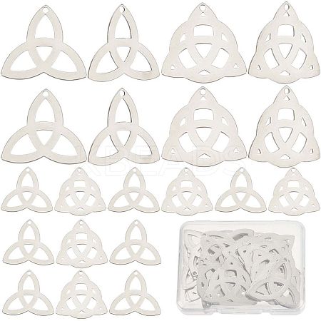 40Pcs 2 Style 304 Stainless Steel Pendants STAS-CN0001-20-1