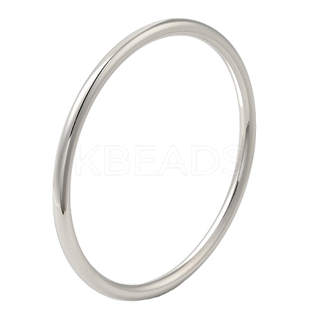 Non-Tarnish 304 Stainless Steel Simple Roung Ring Bangles for Women BJEW-F461-01F-P-1