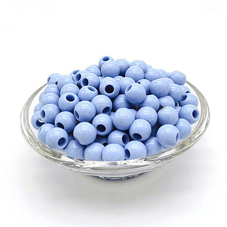 Opaque Acrylic European Beads Beads SACR-ZX012-17C-1