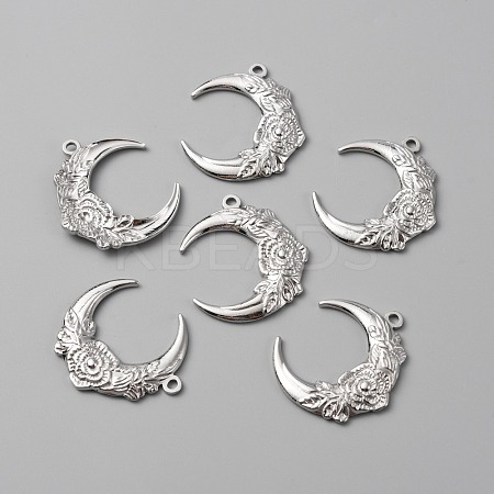 304 Stainless Steel Pendants STAS-WH0029-58P-1