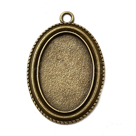 Tibetan Style Zinc Alloy Pendant Cabochon Settings LS-TIBEP-M004-01AB-NR-1