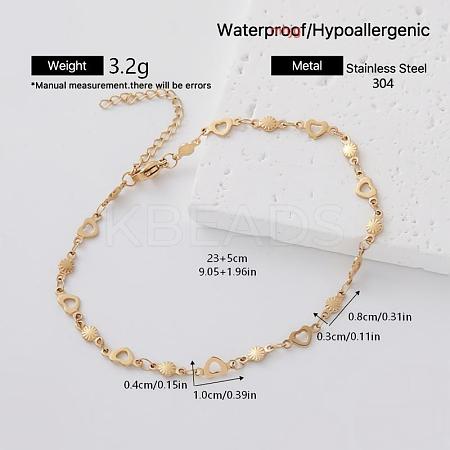 Elegant 304 Stainless Steel Link Chain Bracelets for Women XA7363-4-1