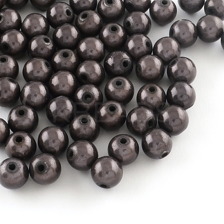Spray Painted Acrylic Beads MACR-Q154-8mm-N05-1