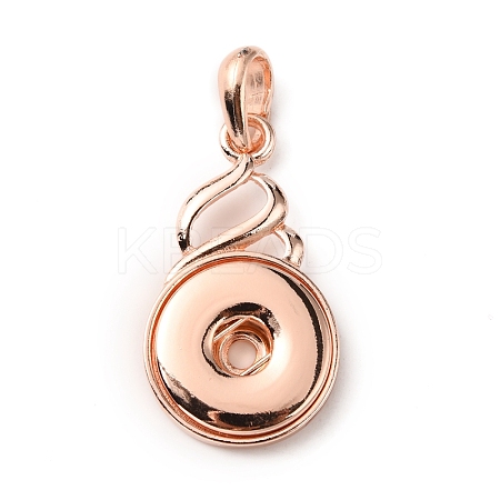 Alloy Hang Snap Base Pendant for Interchangeable Snap Charms Jewelry Making FIND-WH0117-47RG-1