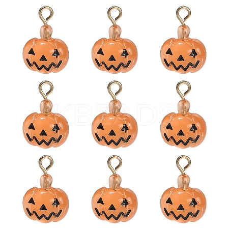 10Pcs Halloween Theme Transparent Resin Charms RESI-CJ0002-93-1