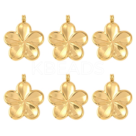 6Pcs 304 Stainless Steel Pendants STAS-YW0003-27-1