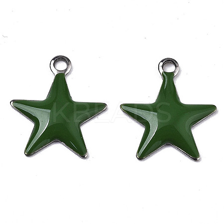 201 Stainless Steel Enamel Charms LS-STAS-N088-14E-1