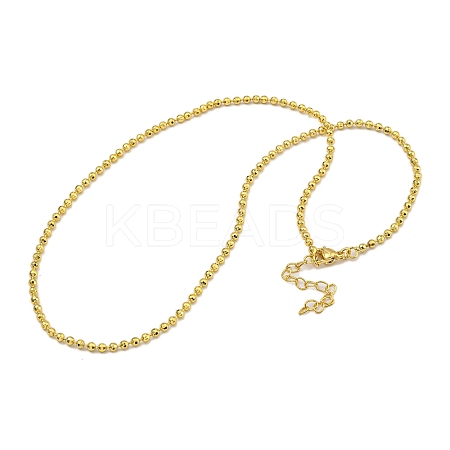 Rack Plating Brass Ball Chain Necklaces for Women NJEW-C059-28G-1