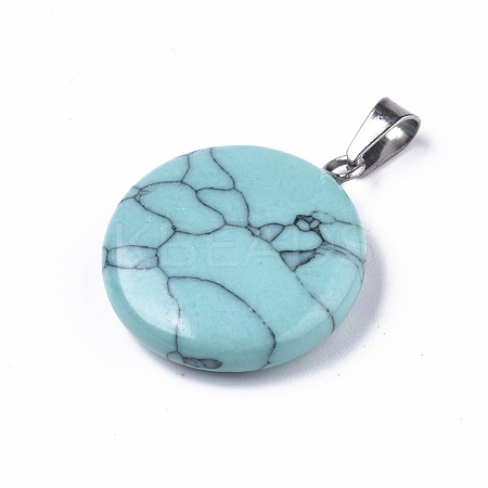 Synthetic Turquoise Pendants G-R470-007-1