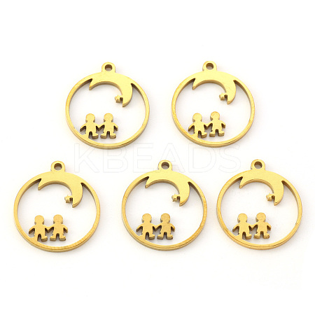 PVD Vacuum Plating 304 Stainless Steel Pendants STAS-N092-79G-1