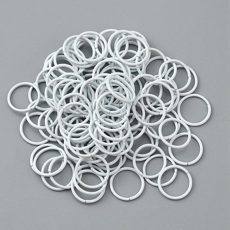100Pcs Baking Paint Zinc Alloy Open Jump Rings FIND-WH0032-85B-03-1