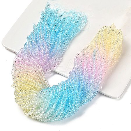 Transparent Painted Glass Beads Strands DGLA-A034-T4mm-A21-1