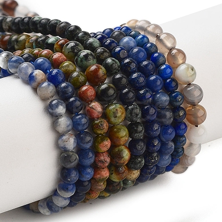 Natural Mixed Gemstone Beads Strands G-F591-14-1