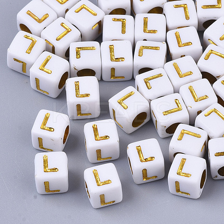 Plating Acrylic Beads SACR-S297-09L-1