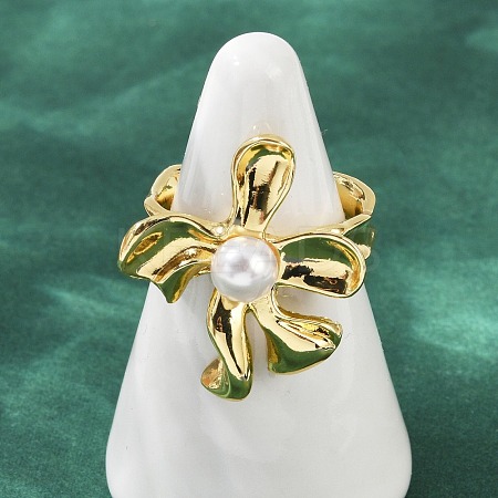 Brass Cuff Rings for Women RJEW-F182-06G-1