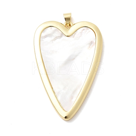 Natural Shell Pendants KK-H529-60A-G-1