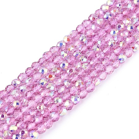 Transparent Glass Beads Strands EGLA-N028-01A-A04-1
