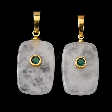 Natural Quartz Crystal Pendants G-P628-01G-10-1