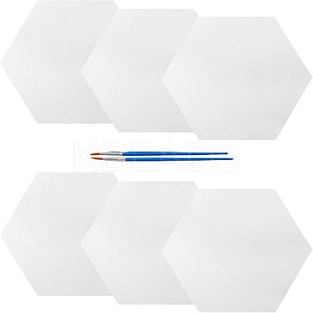 Hexagon Painting Canvas Panel Drawing Boards DIY-NB0004-10-1