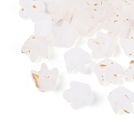 Frosted Transparent Acrylic Beads FACR-T009-01J-1