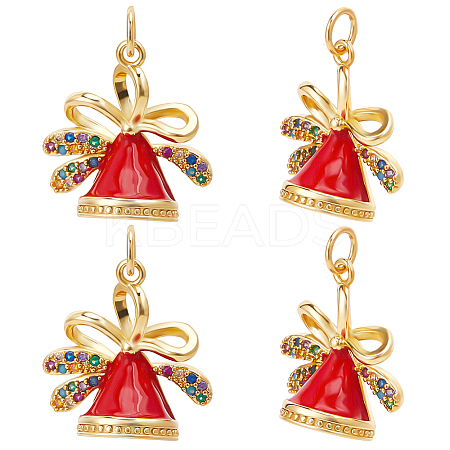 Brass Micro Pave Colorful Grade AAA Cubic Zirconia Pendants KK-BBC0015-36D-1