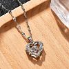304 Stainless Steel Necklaces for Women LS-NJEW-R015-03P-1
