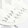 304 Stainless Steel Leaf Stud Earrings for Women EJEW-R008-02P-2