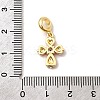 Brass Micro Pave Clear Cubic Zirconia European Dangle Charms KK-C113-13B-G-3