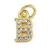 Initial Letter Brass with Cubic Zirconia Charms KK-Q814-26B-G-1