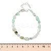 Natural Flower Amazonite Chips Bracelets for Women BJEW-H623-01S-08-5