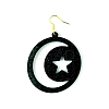 DIY Flat Round with Star & Moon Pendant Silicone Molds DIY-I099-15-2