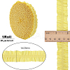 20 Yards Ruffled Polyester Elastic Lace Trim EW-WH0018-01A-2