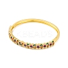 Brass Pave Colorful Cubic Zirconia Hinged Bangles for Women BJEW-S147-33G-E-2
