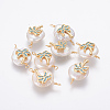 Natural Pearl Links connectors PEAR-F014-02G-D-1