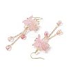 Flower Dangle Earrings EJEW-TA00636-01-4